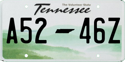 TN license plate A5246Z