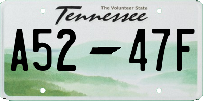 TN license plate A5247F