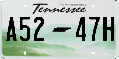TN license plate A5247H