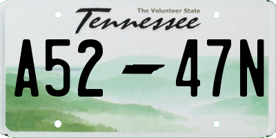TN license plate A5247N