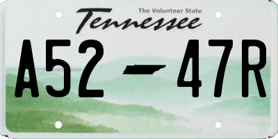 TN license plate A5247R