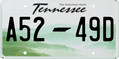 TN license plate A5249D