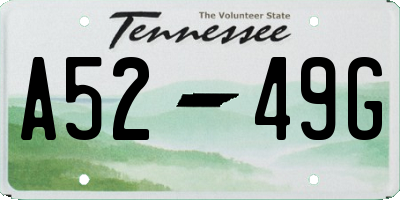 TN license plate A5249G