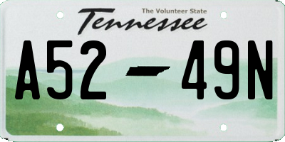 TN license plate A5249N