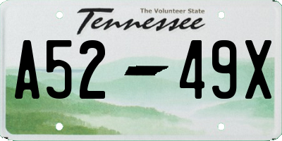 TN license plate A5249X