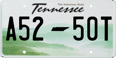 TN license plate A5250T
