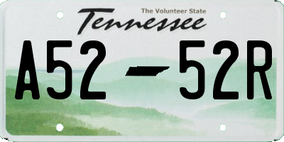 TN license plate A5252R