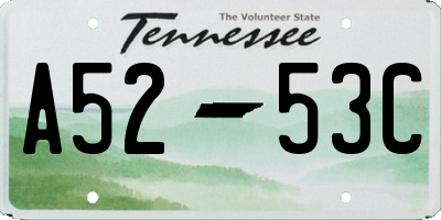 TN license plate A5253C