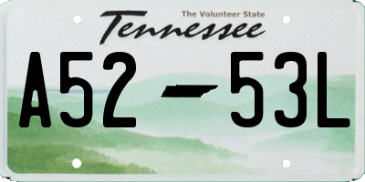 TN license plate A5253L