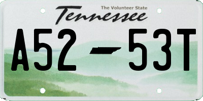 TN license plate A5253T