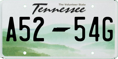 TN license plate A5254G