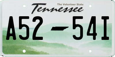 TN license plate A5254I