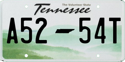 TN license plate A5254T