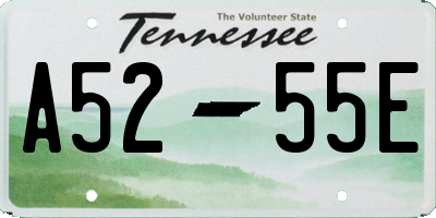 TN license plate A5255E