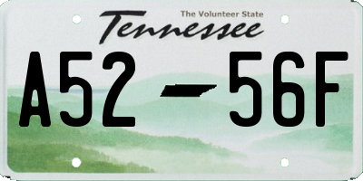 TN license plate A5256F