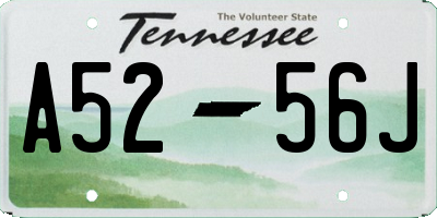 TN license plate A5256J