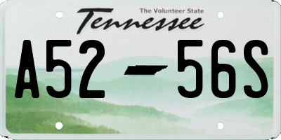 TN license plate A5256S