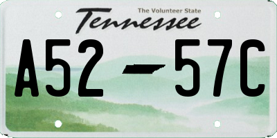 TN license plate A5257C