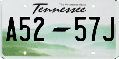 TN license plate A5257J
