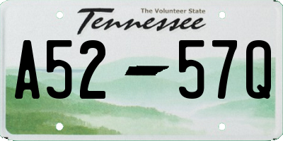 TN license plate A5257Q
