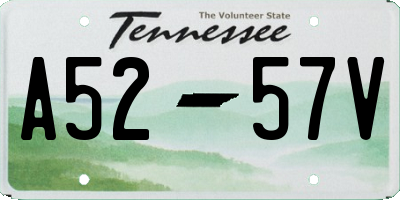 TN license plate A5257V