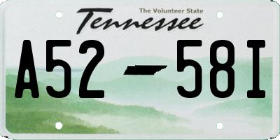 TN license plate A5258I
