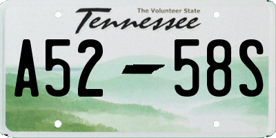 TN license plate A5258S