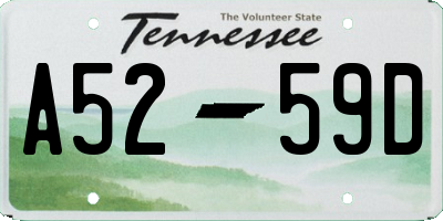 TN license plate A5259D
