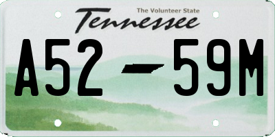 TN license plate A5259M