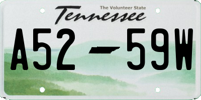 TN license plate A5259W