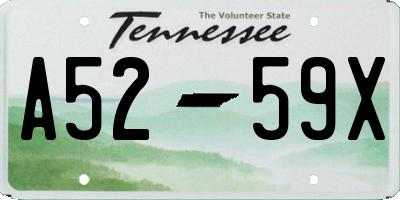 TN license plate A5259X