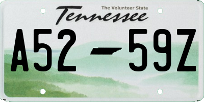 TN license plate A5259Z