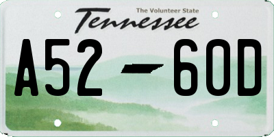 TN license plate A5260D