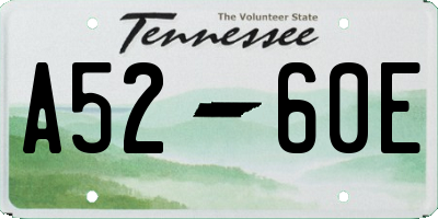 TN license plate A5260E