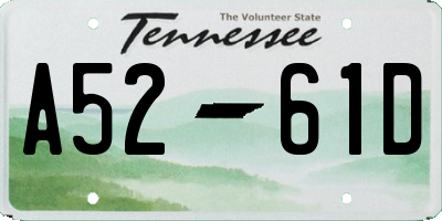 TN license plate A5261D