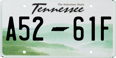 TN license plate A5261F
