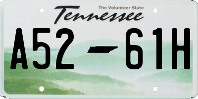 TN license plate A5261H