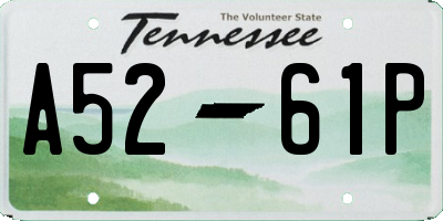 TN license plate A5261P
