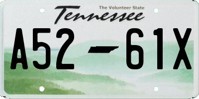 TN license plate A5261X