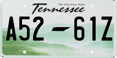 TN license plate A5261Z