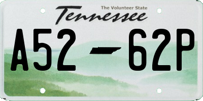 TN license plate A5262P