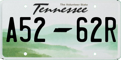 TN license plate A5262R