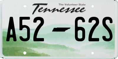 TN license plate A5262S