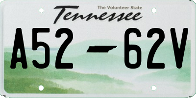 TN license plate A5262V