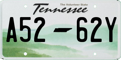 TN license plate A5262Y