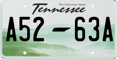 TN license plate A5263A