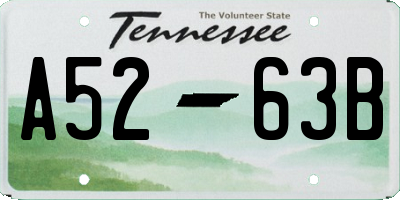 TN license plate A5263B