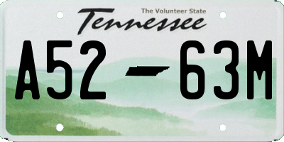 TN license plate A5263M