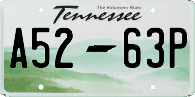 TN license plate A5263P