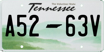 TN license plate A5263V